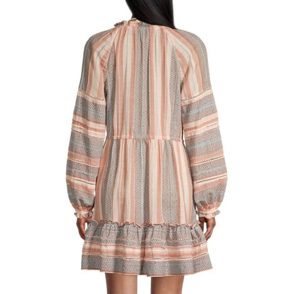 Veronica Beard 'Danica' Printed Cotton Mini Dress, Blush Multi - Picture 2 of 3